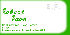 robert pava business card