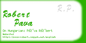 robert pava business card